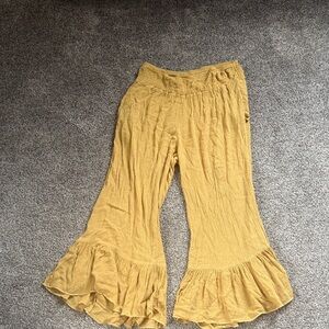 Fun flowy yellow pants